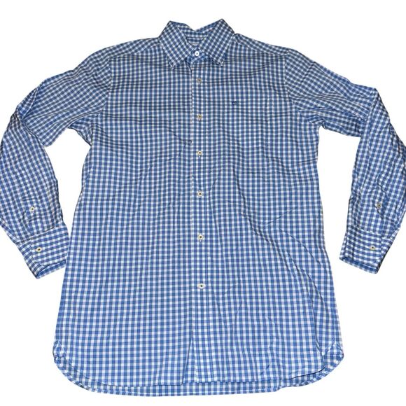 Southern Tide Other - Southern Tide Shirt Mens Small Blue Plaid Long‎ Sleeves Classic Fit Button Up